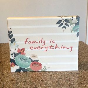 Family is everything Canvas wrapped wall decor